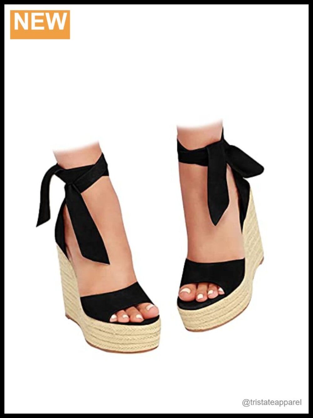 Womens Espadrille Wedge Sandals Open Toe Lace Up Ankle Strap Platform Summer